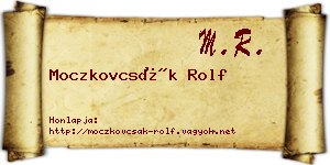 Moczkovcsák Rolf névjegykártya
